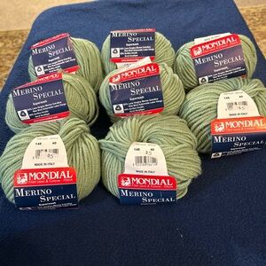 Lot of 8 Mondial Merino Special Superwash Yarn in Sage